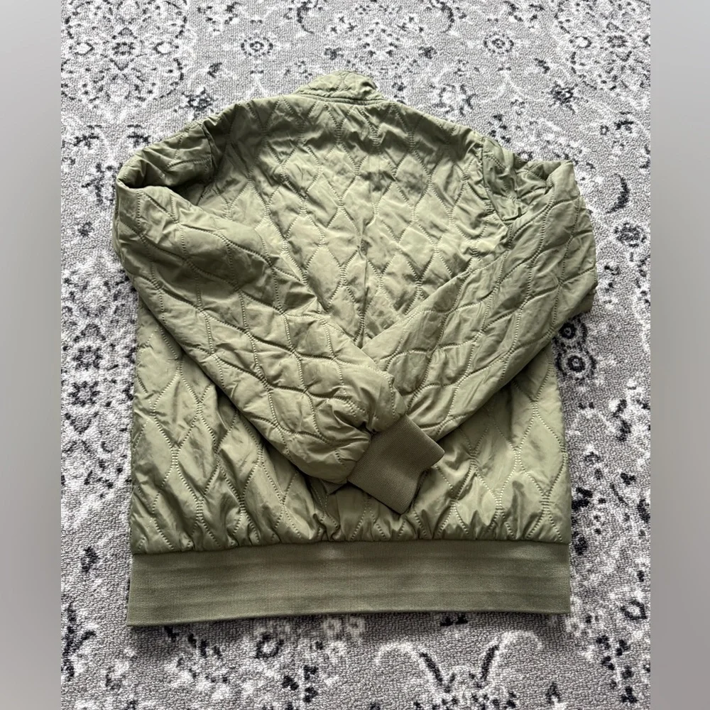 Women’s Vintage Nike Quilted Coat Jacket Size M 8-10 Green and Blue - Picture 6 of 11